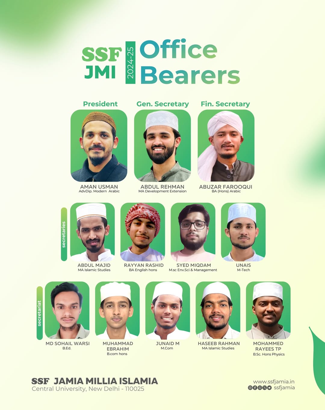 SSF Jamia Unit Image